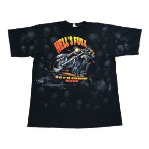 90s Hell’s Full Demon Return Jake’s Outpost Biker AOP Tee